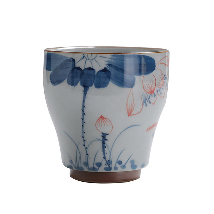 Buddha Stones Lotus Flower Leaf Bamboo Ceramic Teacup Kung Fu Tea Cups - image 12