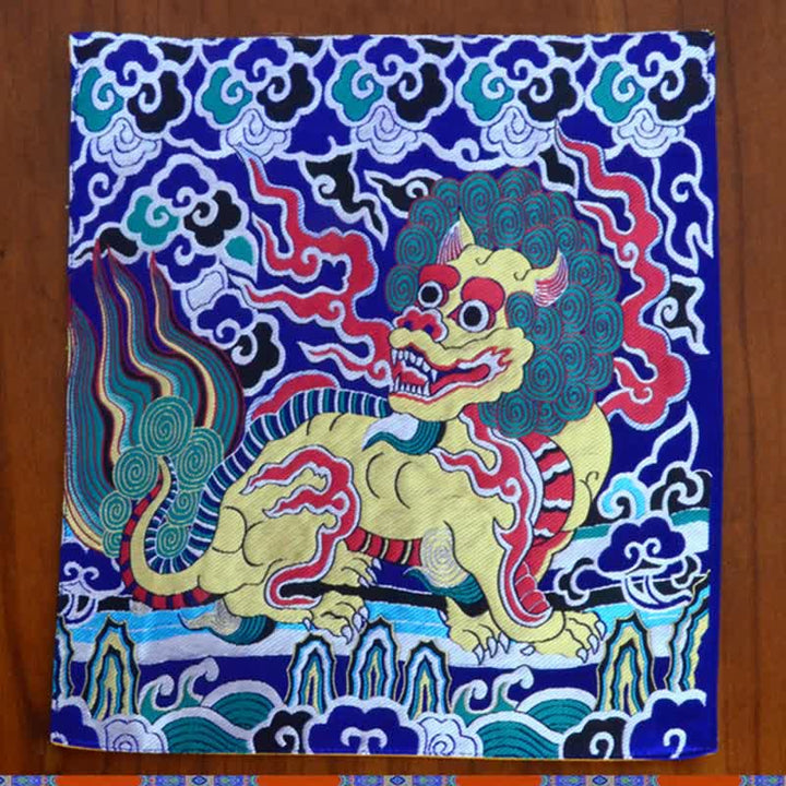 Fengshui Kirin Prayer Altar Mat Healing Meditation Auspicious Symbol Mat - Blue - 31*35cm - image 14