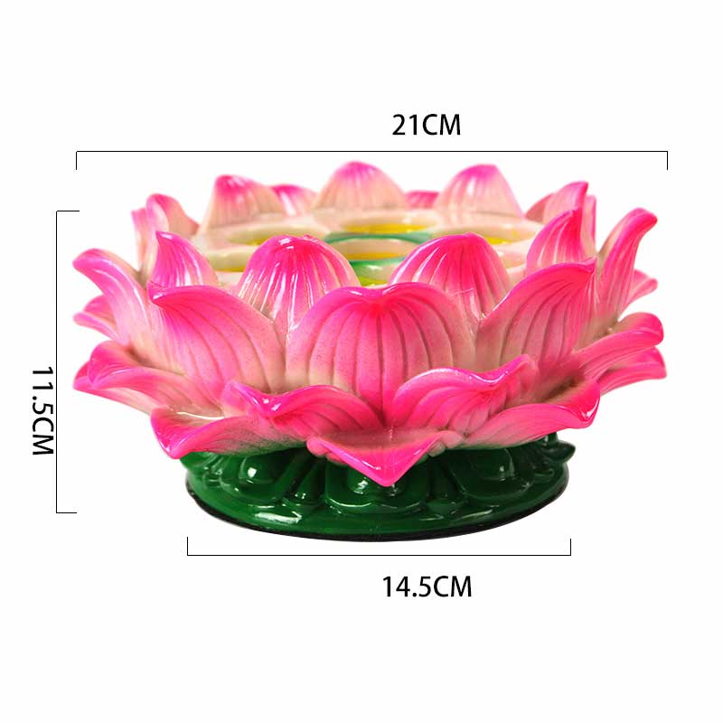 Buddha Stones Meditation Prayer Altar Lotus Flower Candle Holder Buddhist Temple Rituals Use Items - Lotus Resin Candle Holder - image 5