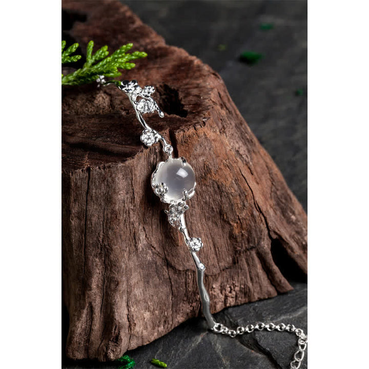 Buddha Stones Plum Blossom Chalcedony Positive Bracelet - image 12