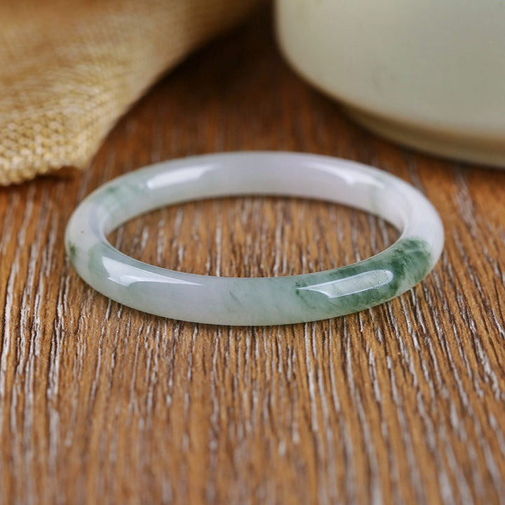 Buddha Stones Natural Jade Abundance Protection Bracelet Bangle - image 2