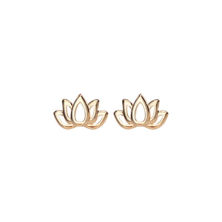 Buddha Stones 925 Sterling Silver Lotus Flower Blessing Earrings - image 6