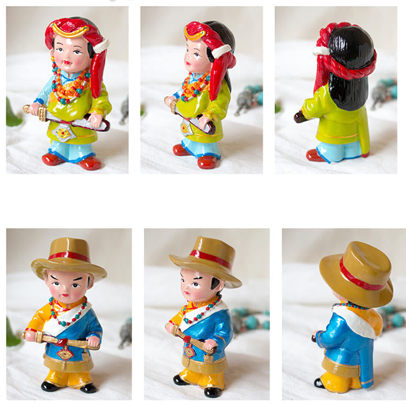 Buddha Stones Hand Painted Tibetan Figures Creative Home Office Car Decoration Ornament - image 23