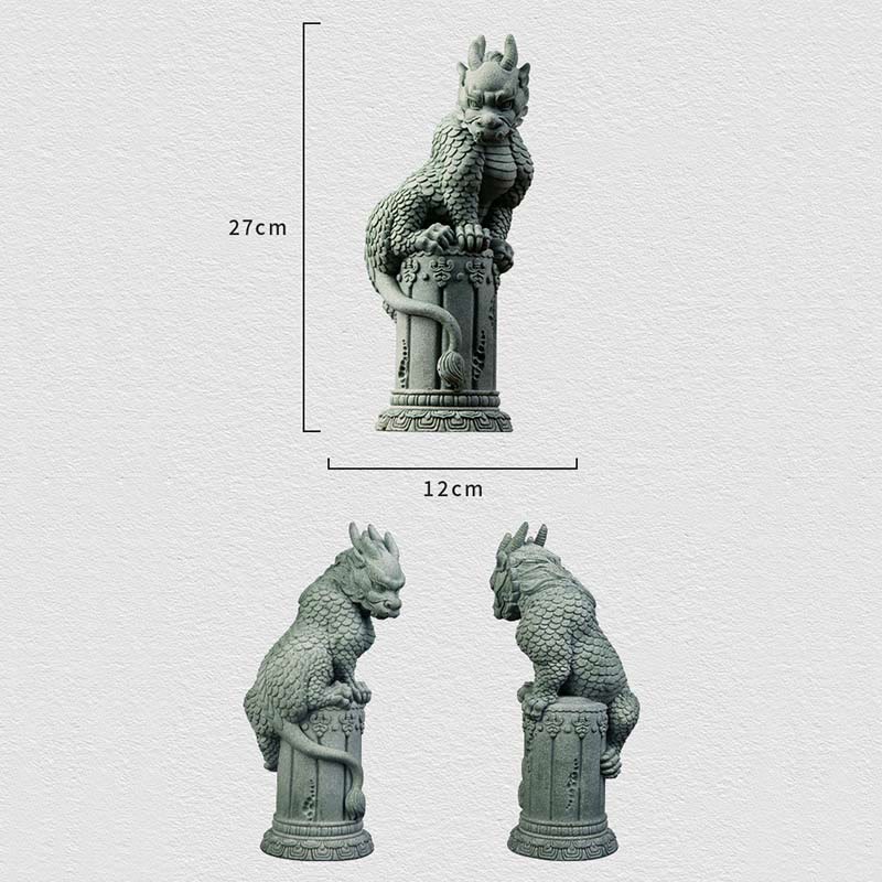 Buddha Stones Feng Shui Standing Sitting Dragon Success Luck Home Decoration - image 10