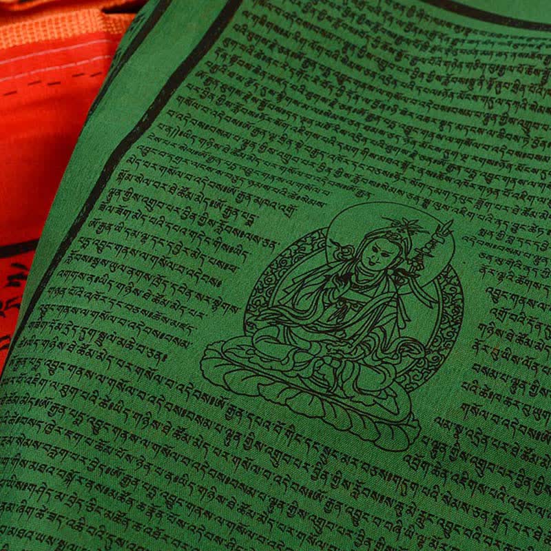 Buddha Stones Tibetan 5 Colors Windhorse Auspicious Outdoor 25 Pcs Prayer Flag - image 21