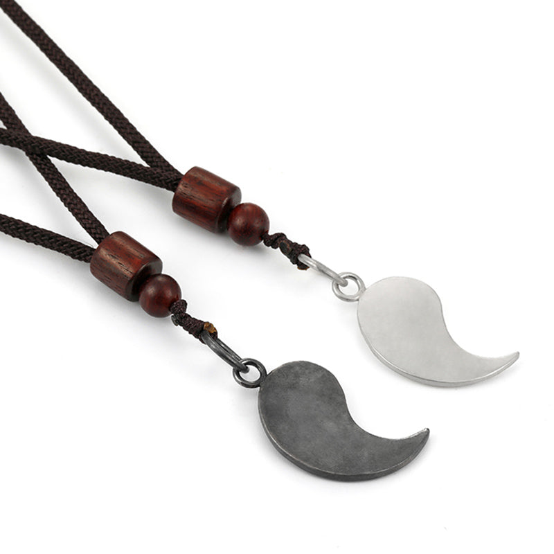 Buddha Stones 990 Sterling Silver Yin Yang Balance Harmony Necklace Pendant - image 16