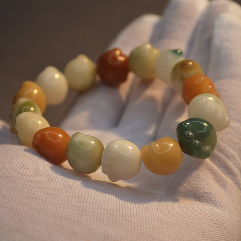 Buddha Stones Multilayered Bodhi Seed Cute Cat Paw Calm Harmony Bracelet - image 4