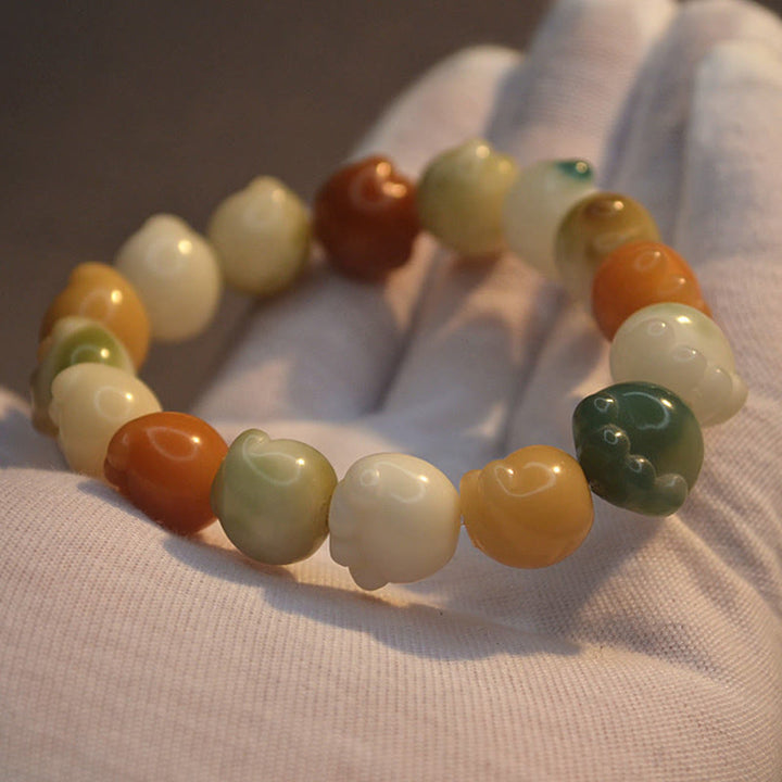 Buddha Stones Multilayered Bodhi Seed Cute Cat Paw Calm Harmony Bracelet - image 4