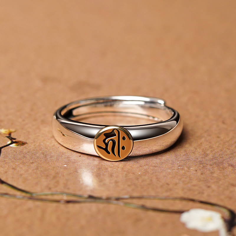 Buddha Stones Tibetan Om Mani Padme Hum Carved Chinese Zodiac Natal Buddha Peace Ring - image 35
