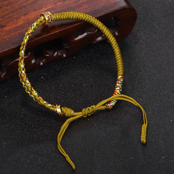 Buddha Stones Om Mani Padme Hum Protection Luck String Bracelet - image 12