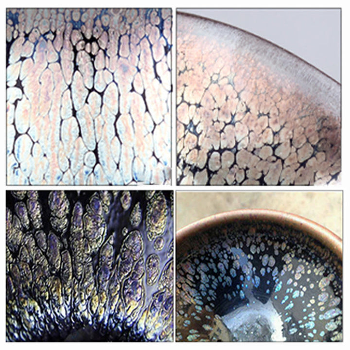 Buddha Stones Handmade Jellyfish Dragon Scale Pattern Chinese Jianzhan Ceramic Teacup Tenmoku Kung Fu Tea Cup - image 6