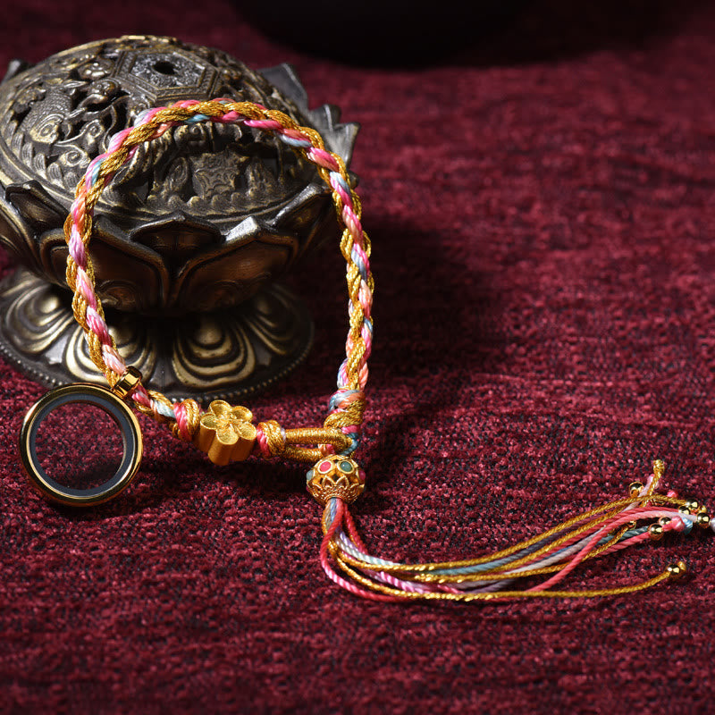 Buddha Stones Tibetan Handmade Luck Colorful String Single Double Wrap Braided Bracelet - Single Wrap Bracelet(Wrist Circumference 14-20cm) - image 5