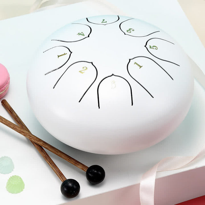 Steel Tongue Drum Sound Healing Meditation Yoga Drum Kit - White - image 5