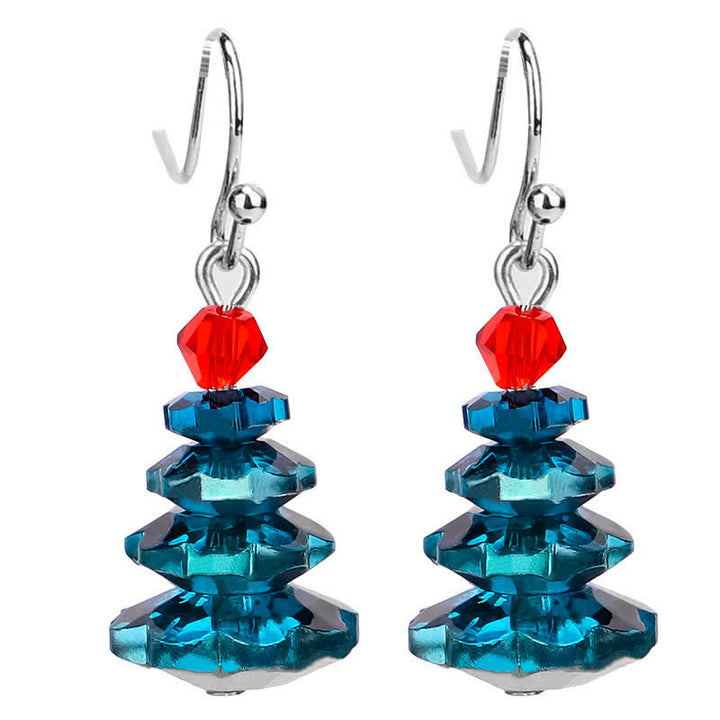 Various Crystals Christmas Tree Amethyst Peace Healing Drop Earrings - Blue - image 13
