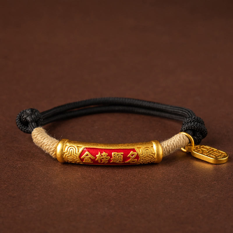 Buddha Stones 999 Sterling Silver Tibet Handmade Om Mani Padme Hum Fu Character TopRank Character Luck Braided Bracelet - Copper TopRank Character - Black Rope(Wrist Circumference 15-19cm) - image 14