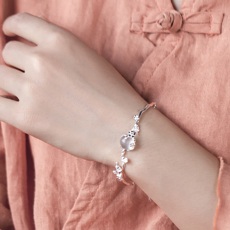 Buddha Stones Plum Blossom Chalcedony Positive Bracelet - image 1