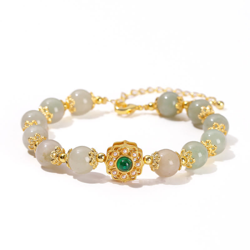 Buddha Stones Natural Jade Prosperity Bead Chain Bracelet - Jade(Prosperity♥Abundance) - image 0