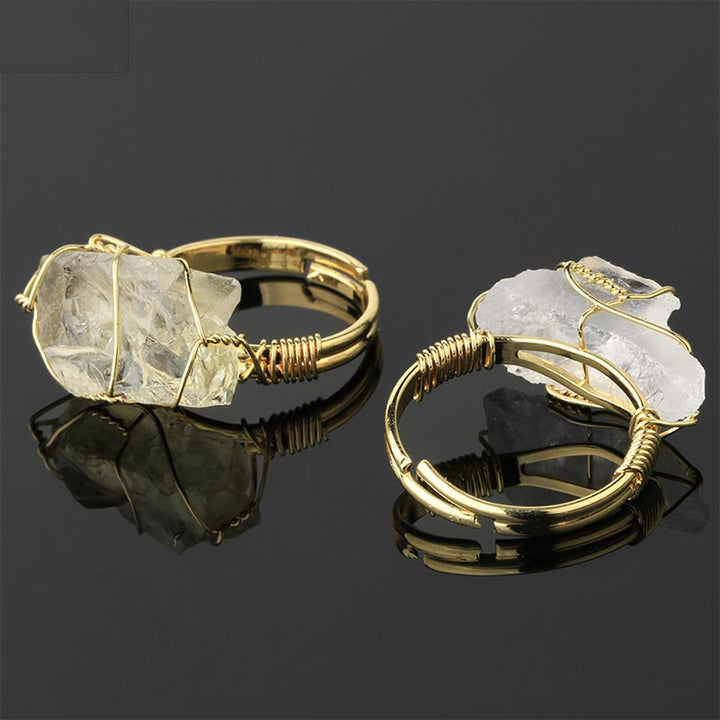 Buddha Stones Natural Crystal Gemstone Amethyst Adjustable Ring - image 13