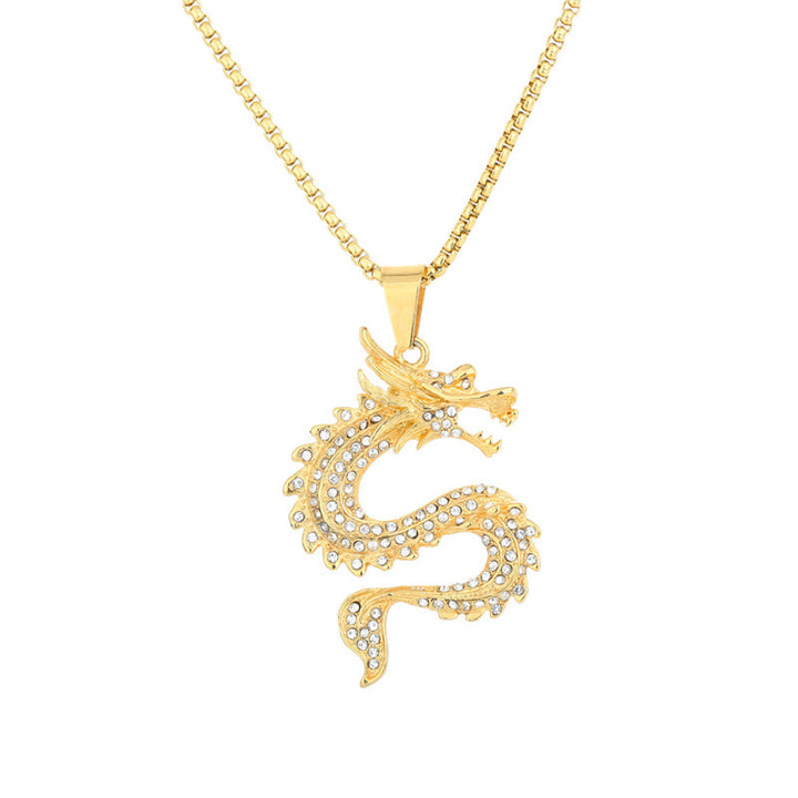 Buddha Stones Chinese Zodiac Dragon Zircon Protection Necklace Pendant - image 4