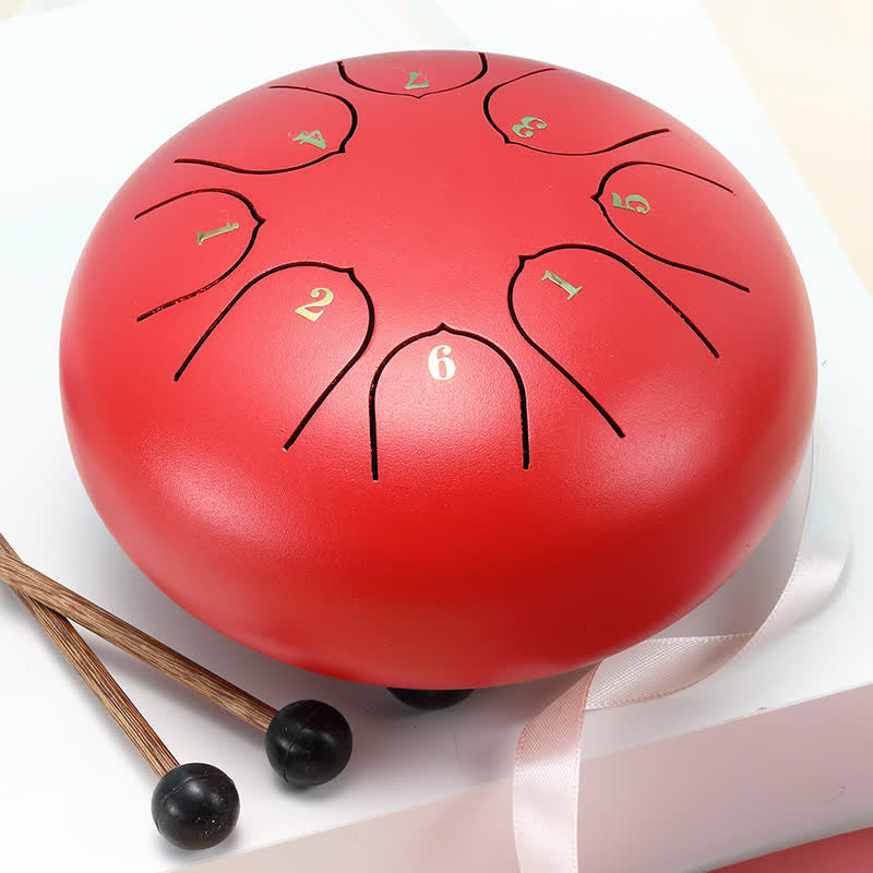 Steel Tongue Drum Sound Healing Meditation Yoga Drum Kit - Red - image 4
