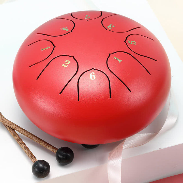 Steel Tongue Drum Sound Healing Meditation Yoga Drum Kit - Red - image 4