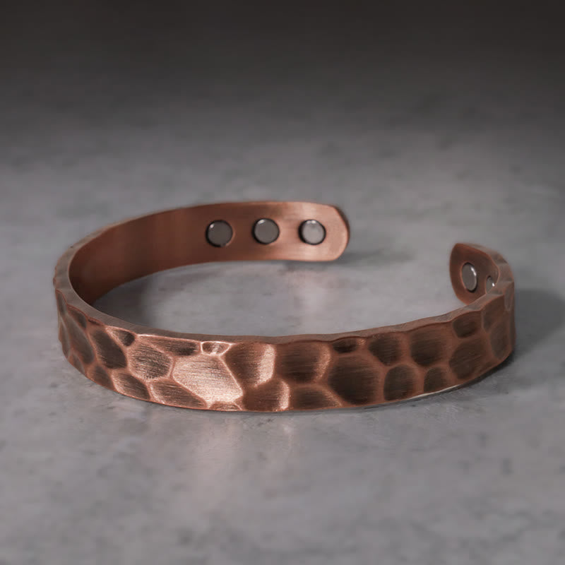 Rustic Copper Balance Magnetic Adjustable Cuff Bracelet - image 0