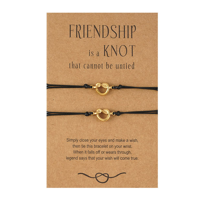 Buddha Stones Friendship Best Friend Gift String Bracelet - Gold - 2Pcs - image 13