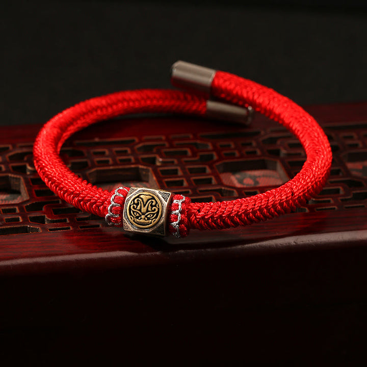 Buddha Stones 925 Sterling Silver Perfect Knot King Kong Knot Faith Strength Bracelet - King Kong Knot-Red(Bracelet Size 21cm) - image 14