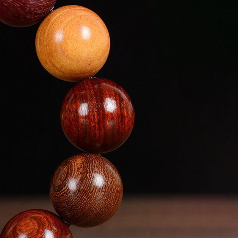 Buddha Stones Multicolored Sandalwood Protection Healing Bracelet - image 6