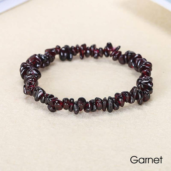 Natural Irregular Shape Crystal Stone Warmth Soothing Bracelet - Garnet(Wrist Circumference: 15-16cm) - image 24