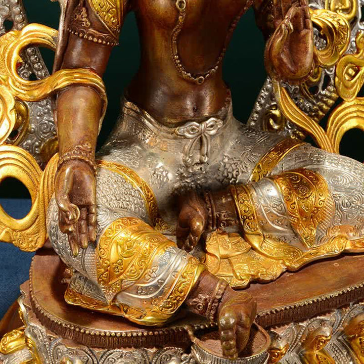 Bodhisattva Green Tara Hope Copper Statue Decoration - image 11