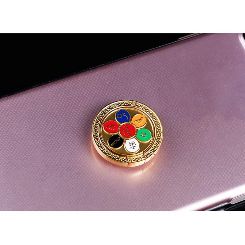 Tibetan Om Mani Padme Hum Peace Phone Ring Bracket Universal Phone Holder Decorations - image 8