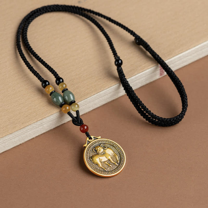 12 Chinese Zodiac Blessing Wealth Fortune Necklace Pendant - Goat - image 19