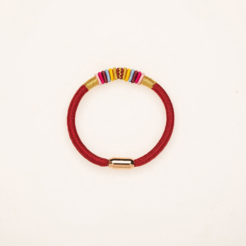 Buddha Stones Tibetan Handmade King Kong Knot Protection Magnetic Buckle Braided Bracelet - image 10