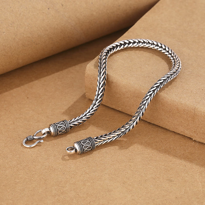Buddha Stones Vintage Dragon Keel Braided Twisted Design Wealth Buckle Bracelet - image 2