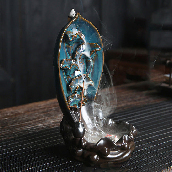 Buddha Stones Waterfall Incense Burner Backflow Incense Holder - image 3