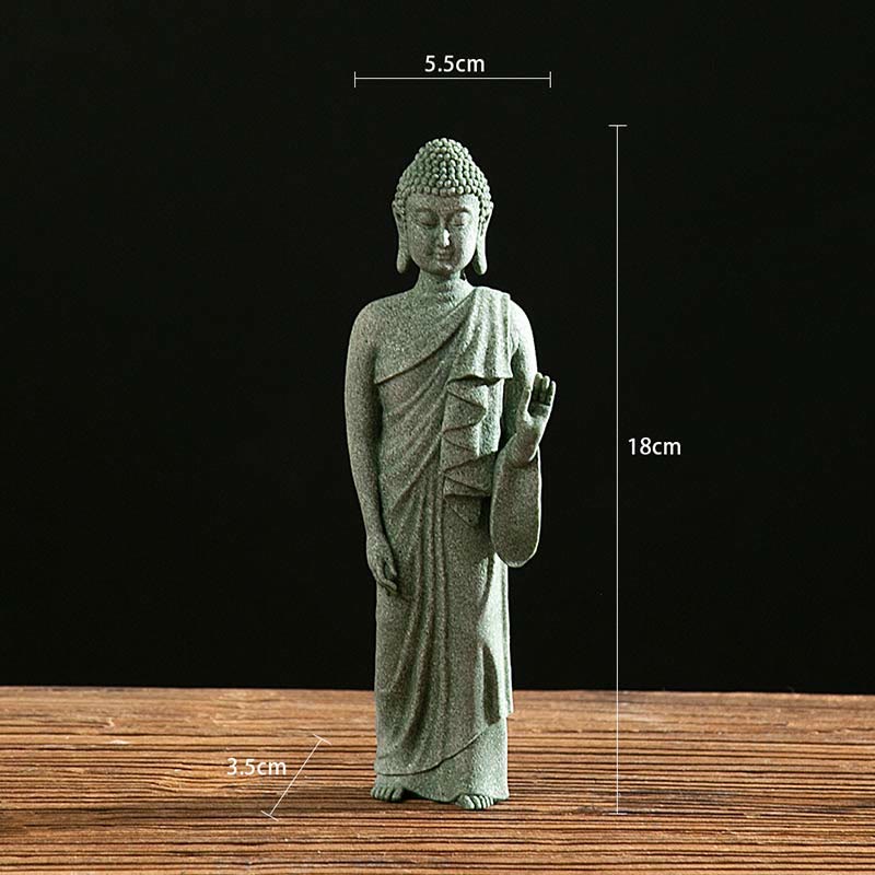 Buddha Stones Tibetan Meditation Contemplation Buddha Serenity Compassion Statue Figurine Decoration - Standing Left Hand 5.5*3.5*18cm - image 13