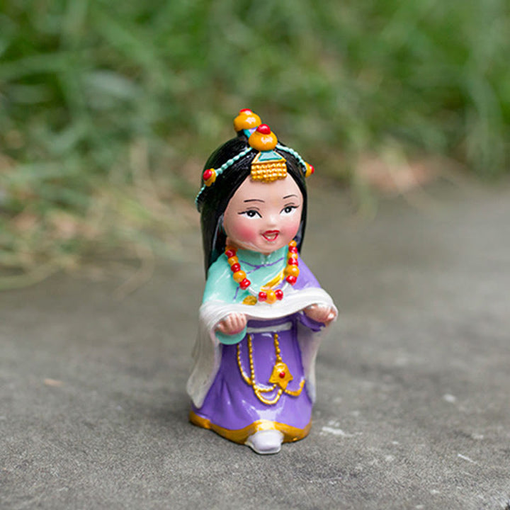 Buddha Stones Hand Painted Tibetan Figures Creative Home Office Car Decoration Ornament - image 6