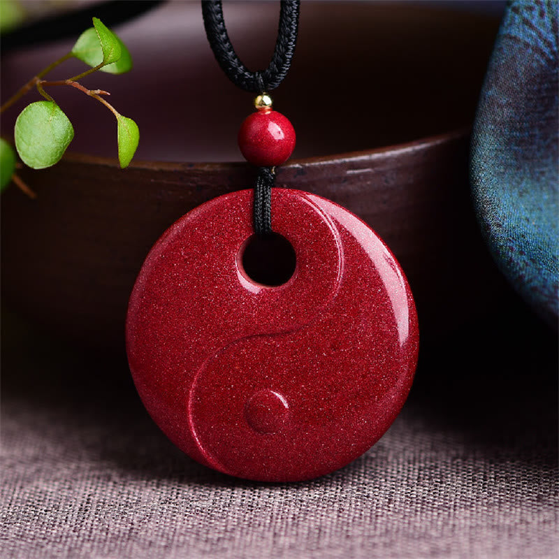 Buddha Stones Laughing Buddha Yin Yang Chinese Zodiac Gourd Natural Cinnabar Blessing Necklace Pendant - image 7
