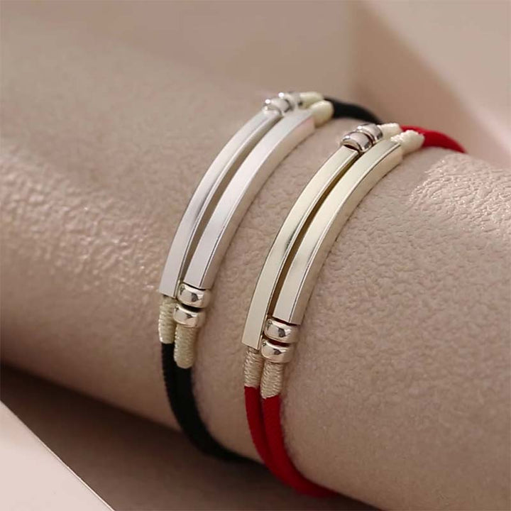Buddha Stones 925 Sterling Silver Red String Layered Braid Bracelet - image 15
