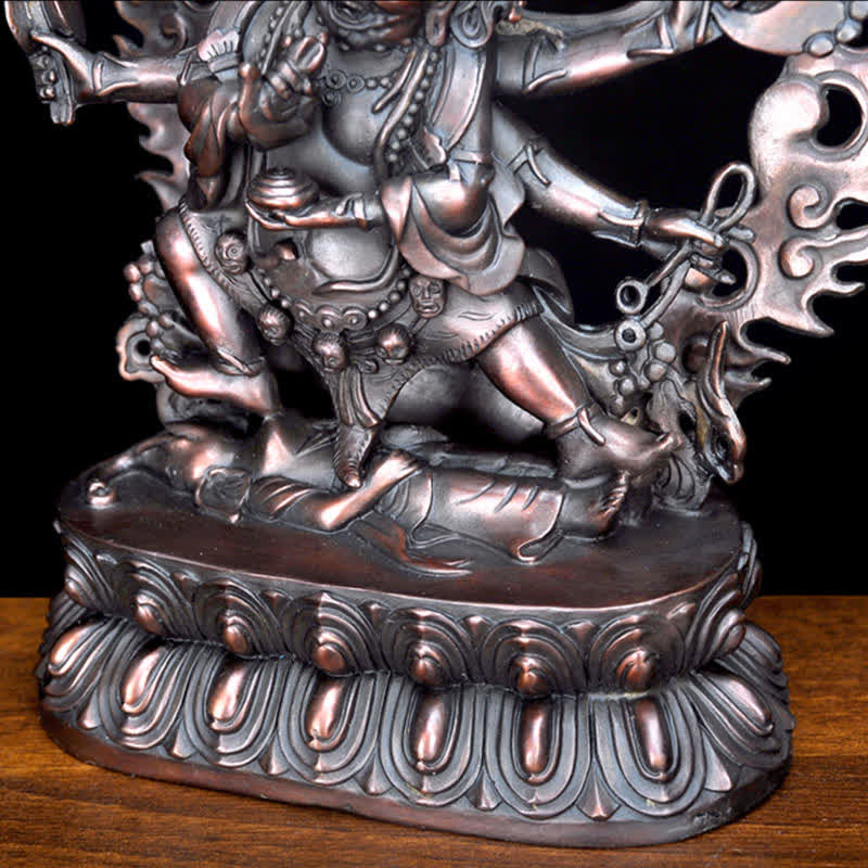Tibet Mahakala Bodhisattva Figurine Compassion Copper Statue Decoration - image 13