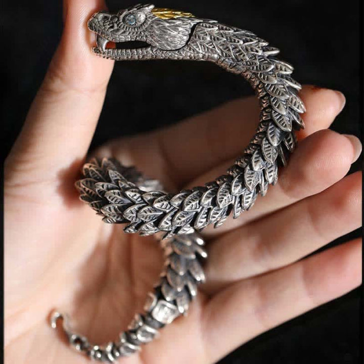 Buddha Stones Dragon Snake Handmade Amulet Protection Chain Bracelet - image 3