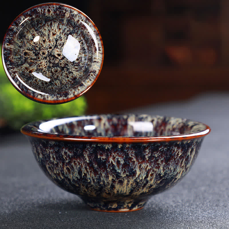 Buddha Stones Colorful Ceramic Teacup Home Office Tea Cups - Sienna - image 57