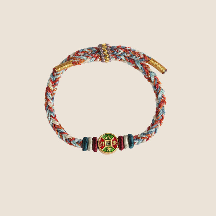 ❗❗❗A Flash Sale- Buddha Stones Colorful Rope Wealth Comes From All Directions Handmade Eight Thread Peace Knot Luck Bracelet - image 6