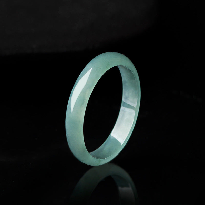 Buddha Stones Natural Jade Prosperity Protection Ring - image 9
