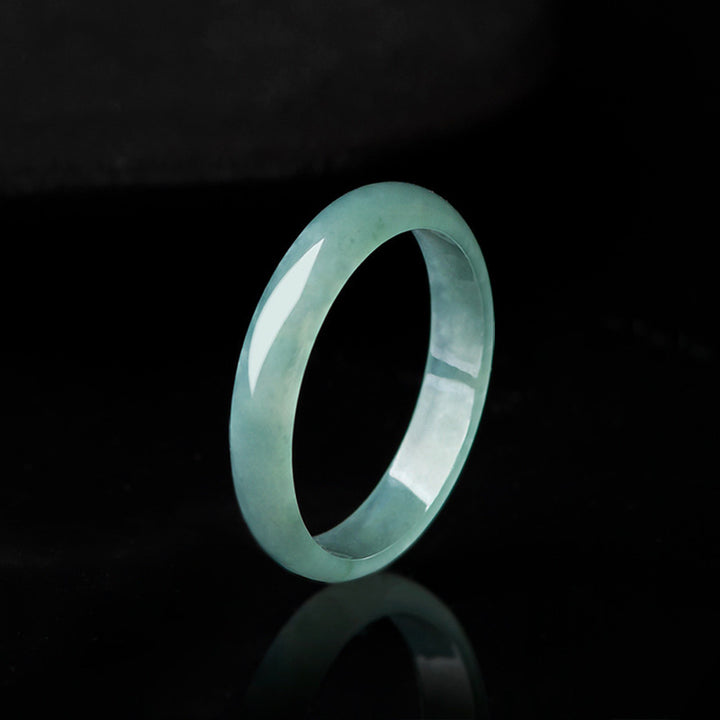 Buddha Stones Natural Jade Prosperity Protection Ring - image 9