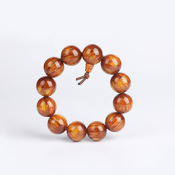 Buddha Stones Golden Sea Willow Success Positive Bracelet Mala - image 7