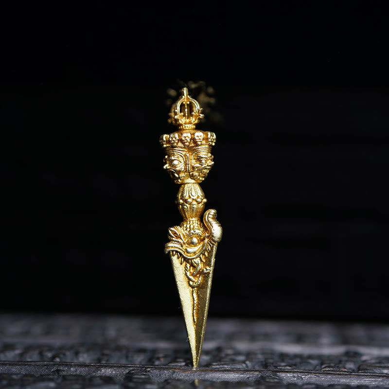 Buddha Stones Tibet Dorje Vajra Engraved Spiritual Power Pendant Hanging Decoration - image 1