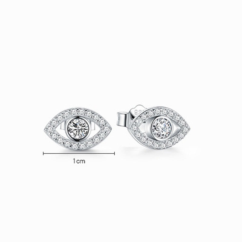 Buddha Stones 925 Sterling Silver Evil Eye Symbol Protection Stud Earrings - image 6