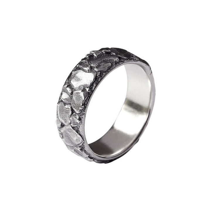 Buddha Stones Rock Pattern Luck Blessing Copper Ring - image 12